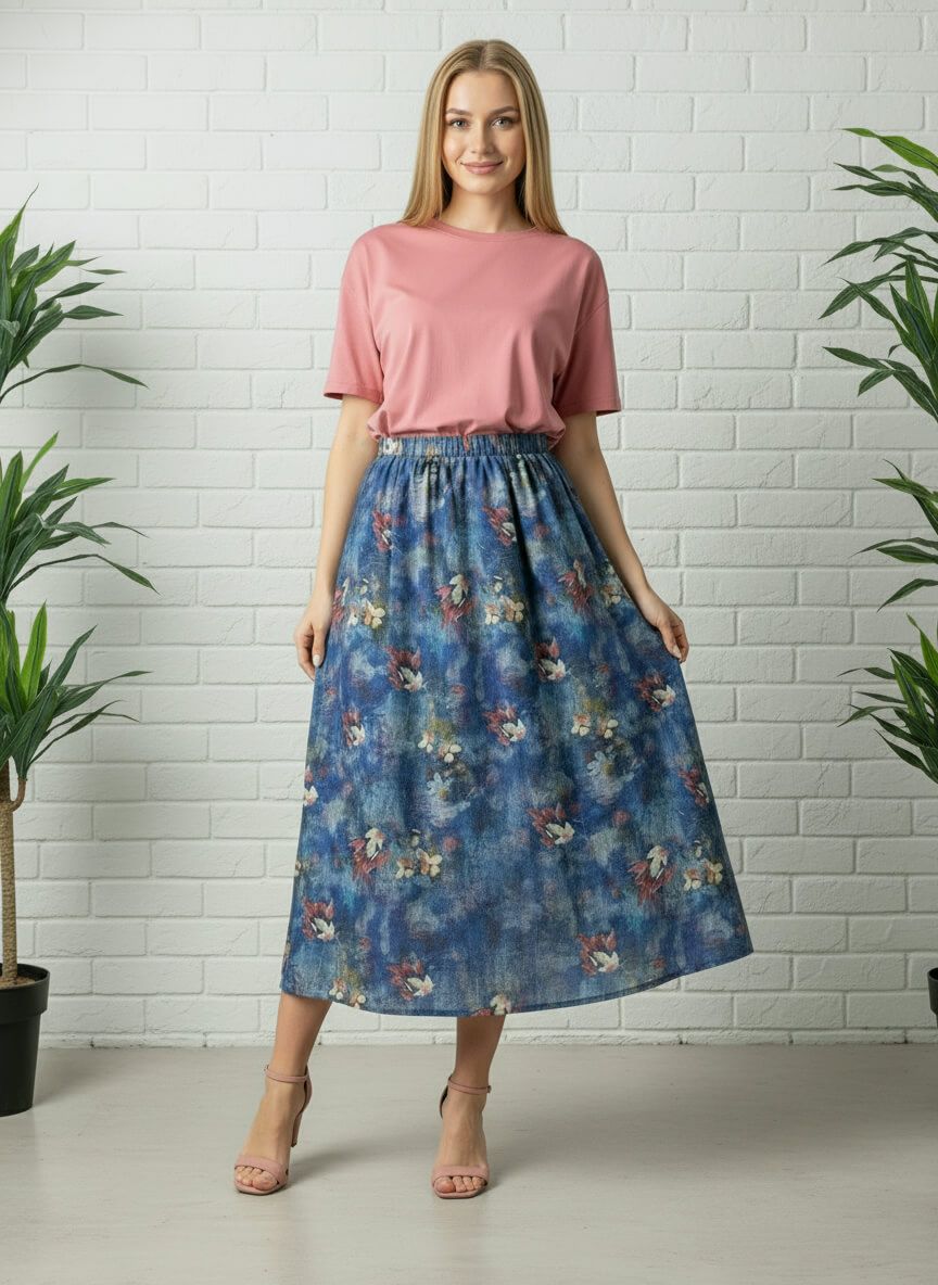 Юбка Льюис (синяя) Ю15574-10М