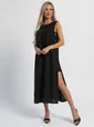 Платье льняное Тропик (черное) П16123-1М
