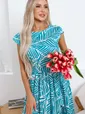 Платье Ольга (зелено-белое) П15886-45М