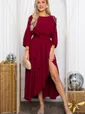 Платье Танго вдвоем (бордовое) П11824