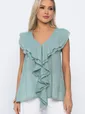 Блуза Поцелуй ветра (изумруд) Б15397-7М
