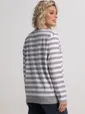 Блуза Журавлиная песня (бело-серая) Б15285-18М