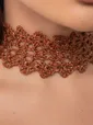 Комплект чокер + браслет широкий (терракот) А10