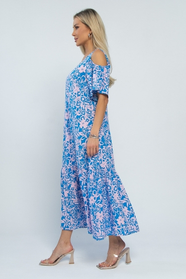 Платье Марианна (сине-розовое) П13472-5М