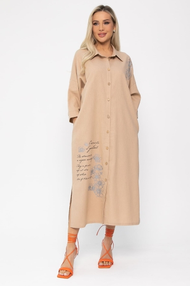 Платье Мирослава (бежевое) П13700-7М Платье Мирослава (бежевое) П13700-7М