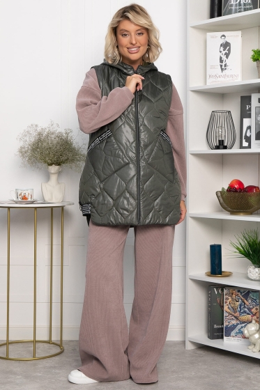 Жилет утепленный Дана Мур (хаки) Б14309-18М