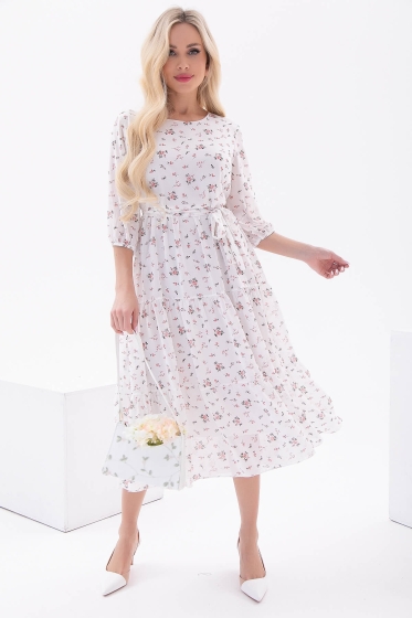 Платье "Виталина" (цветы) П6098