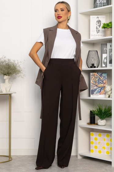 Брюки на резинке Лавриона (кофе) Б14261-18М