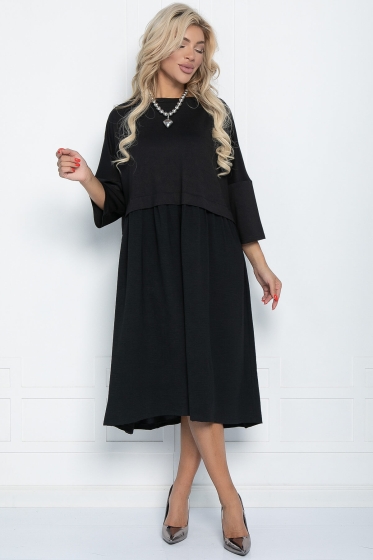 Платье бохо (черное) П11441